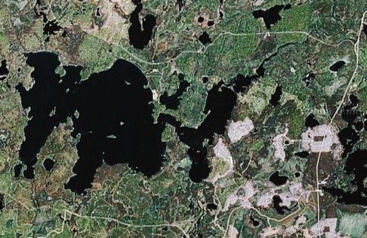 Aerial view of Wawang Lake